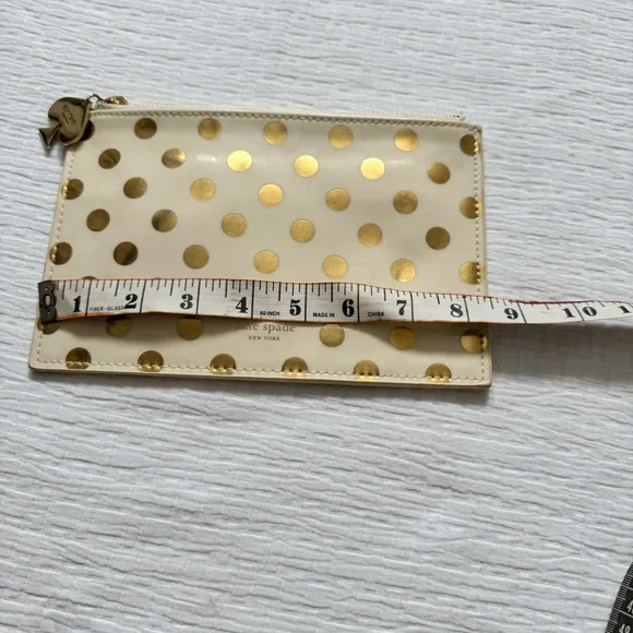 Kate Spade pencil case gold polka dot - Picture 8 of 9